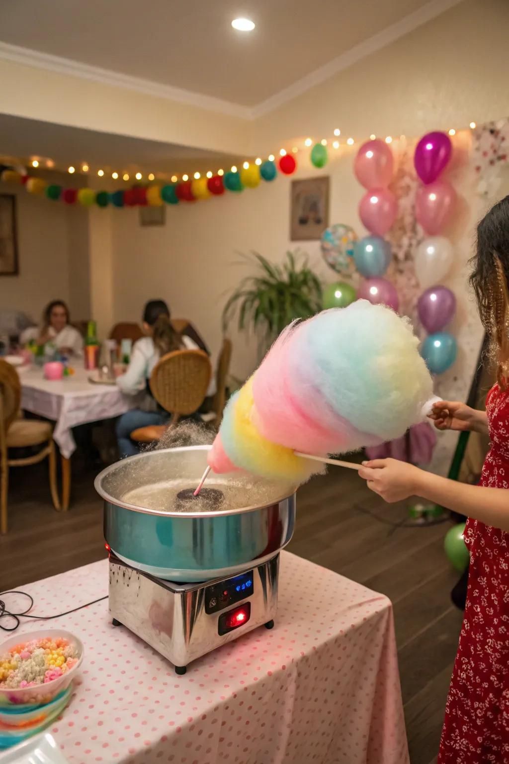 Spun sugar contributes a sweet and nostalgic element to your gathering.
