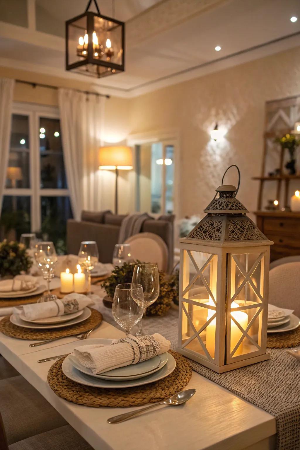 Lanterns delivering elegance and warmth.