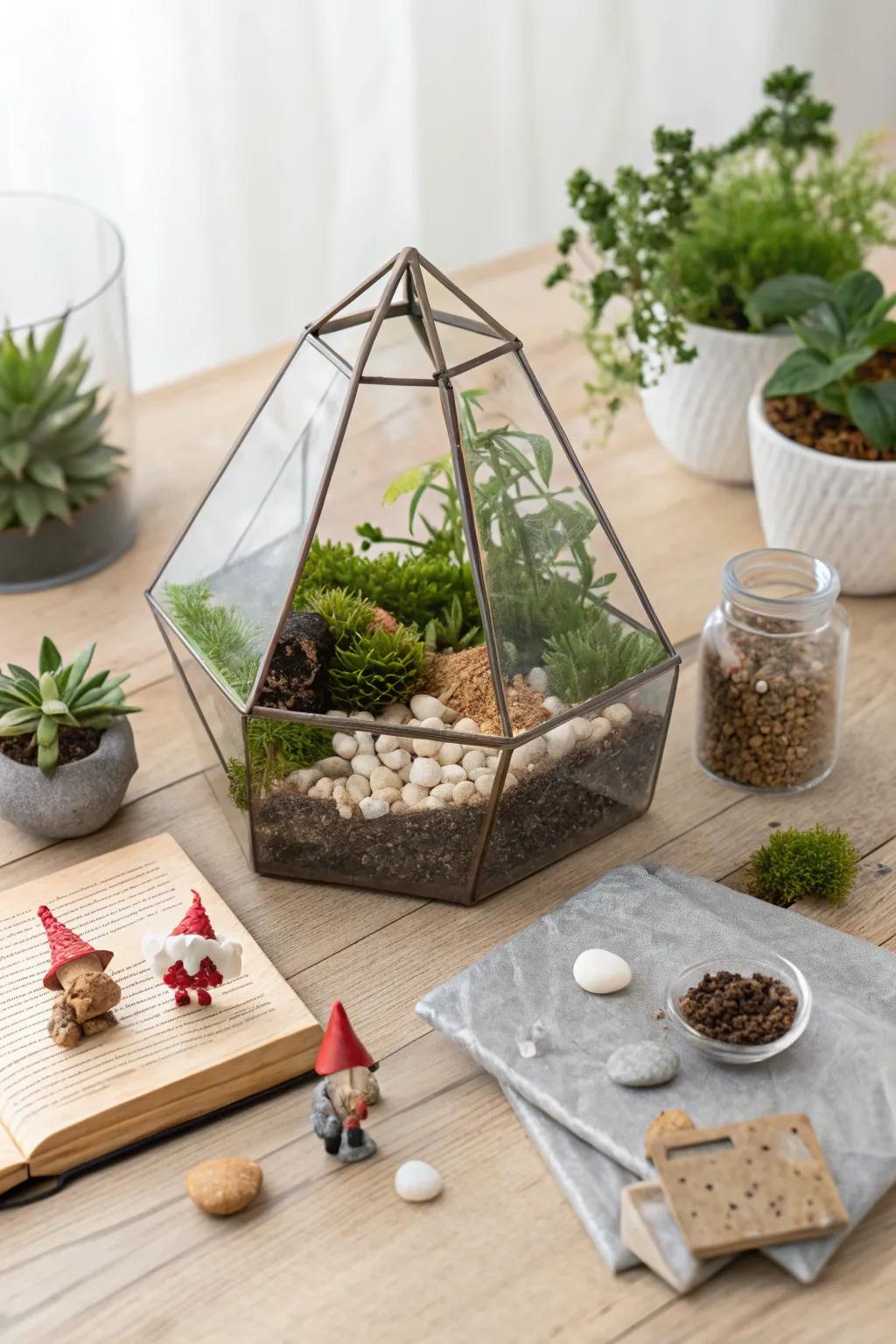 Introduce a hint of nature and whimsy into your abode with this charming self-made greenhouse set, flawless for a heartfelt Christmas present.