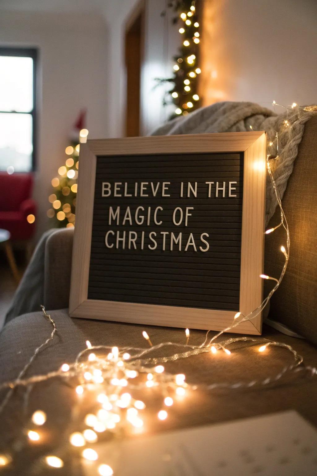 A magical message board fostering belief in the season’s marvels.