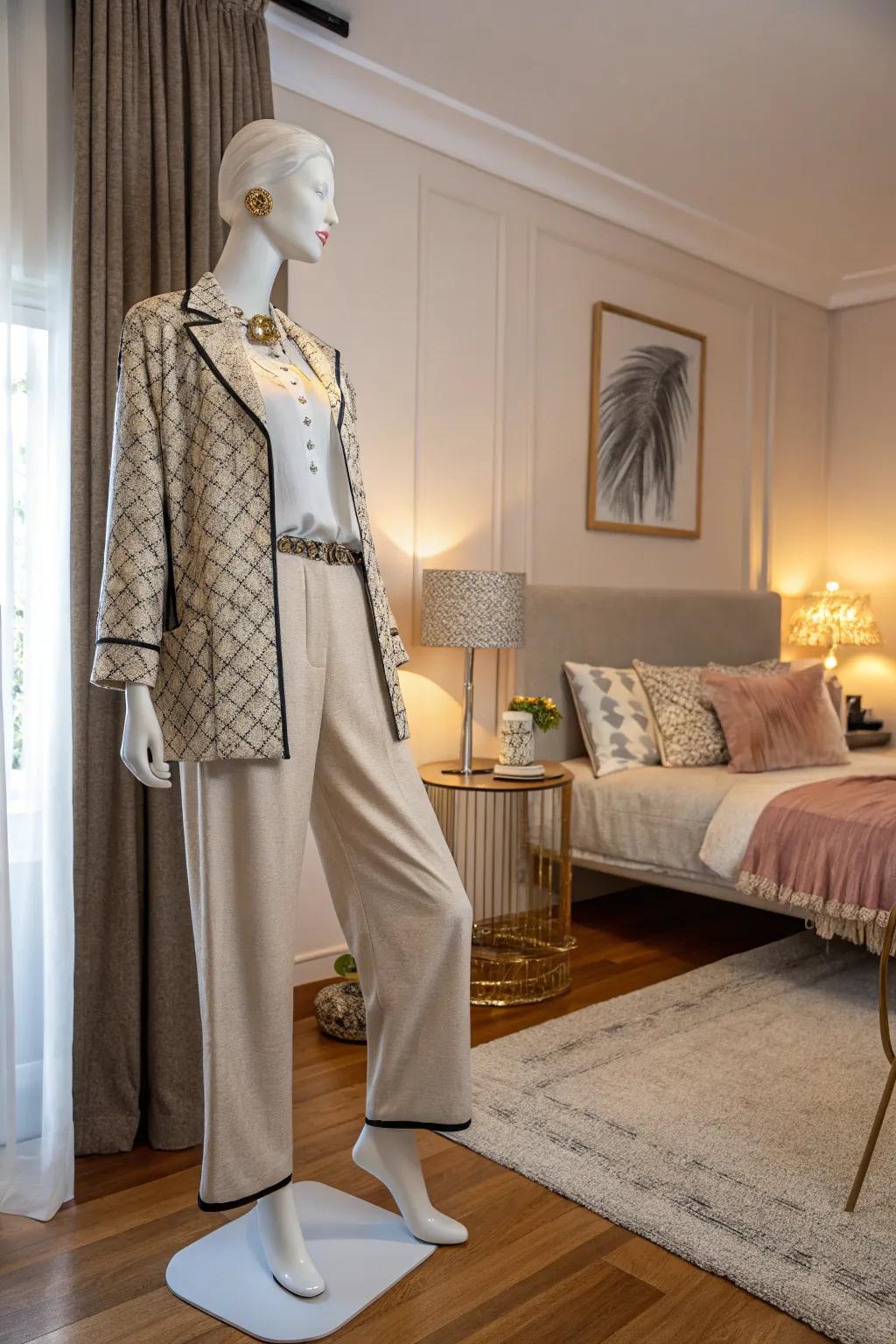Mannequins turn outfit planning into a creative display.