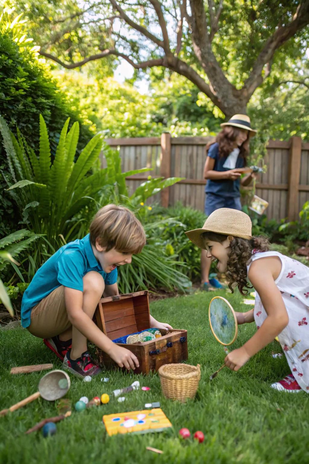 An adventurous treasure hunt combining different themes.