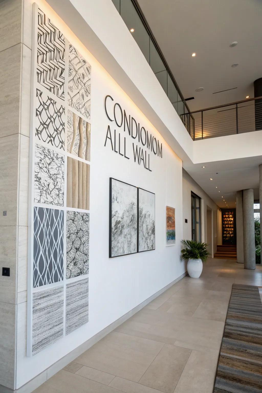 Prominent art pieces impart focus and personality.