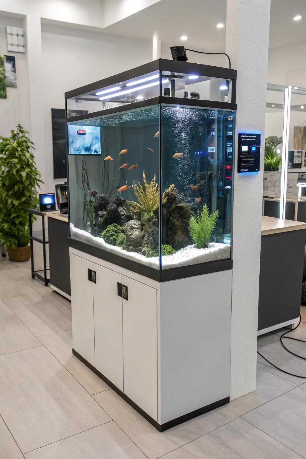 Smart technology simplifies managing your fish tank.