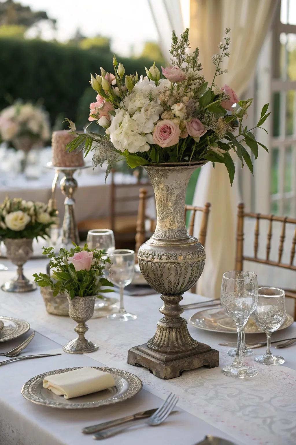 Timeless allure with classic components as centerpieces.