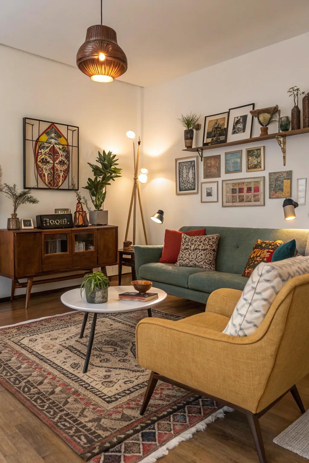 Varied décor enhances your home with character and warmth.