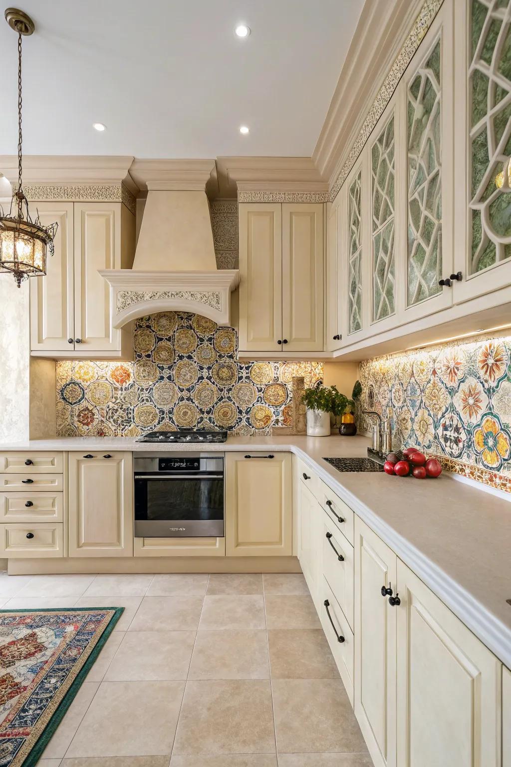 Inventive shield panels contribute a distinctive accent.