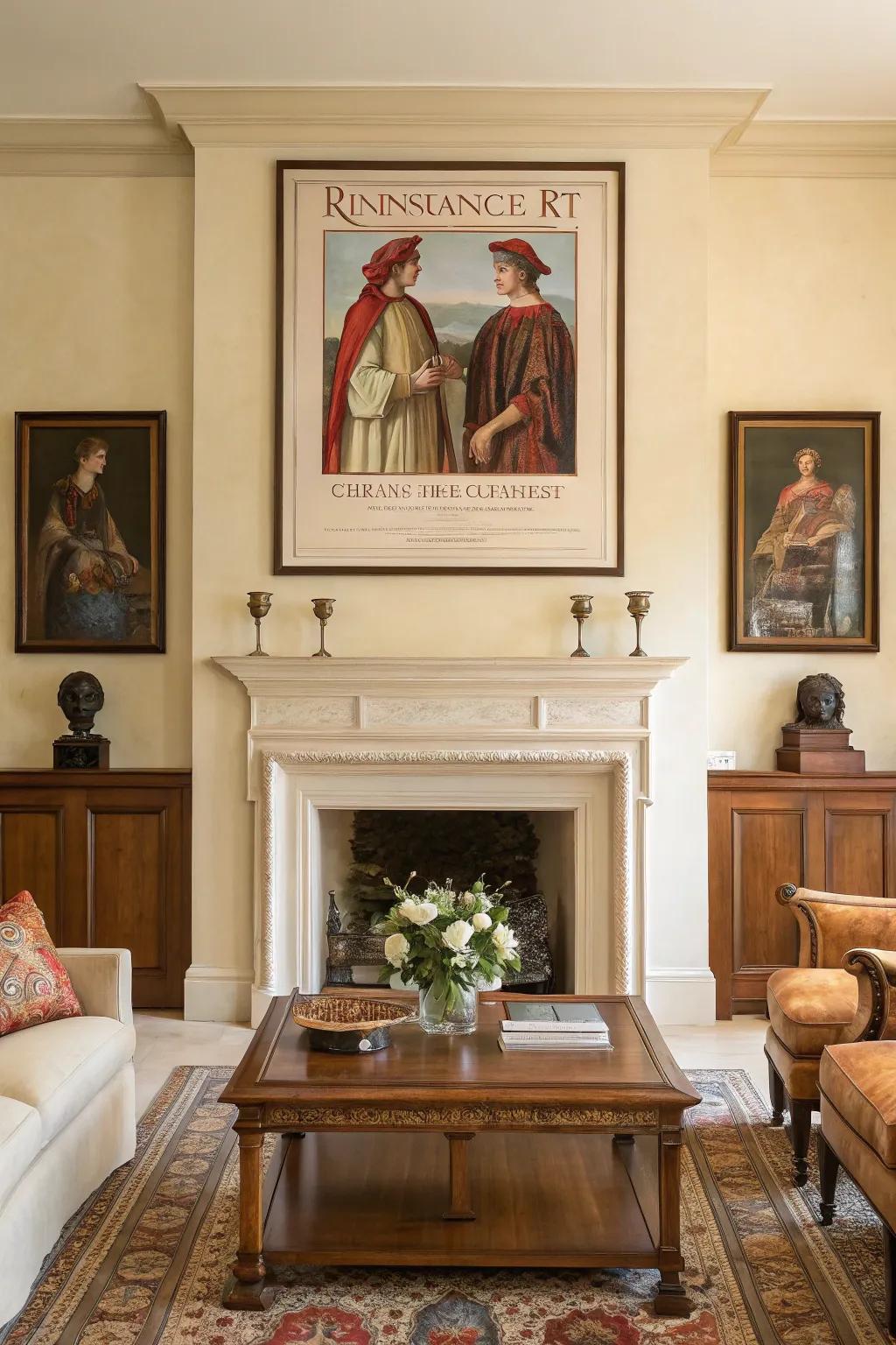 Historical art adds a touch of sophistication to home decor.