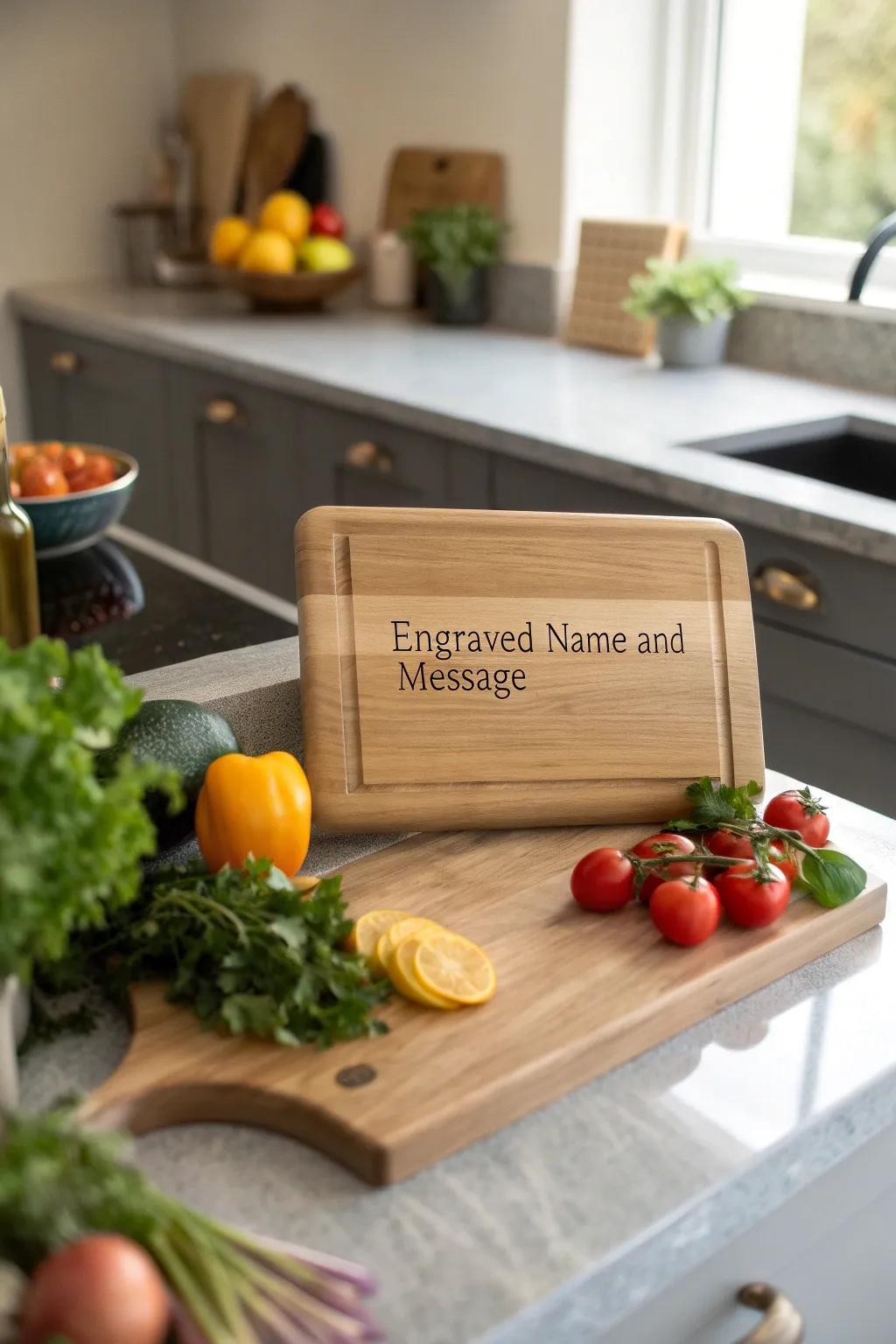 An individualized slicing plank is both functional and meaningful.