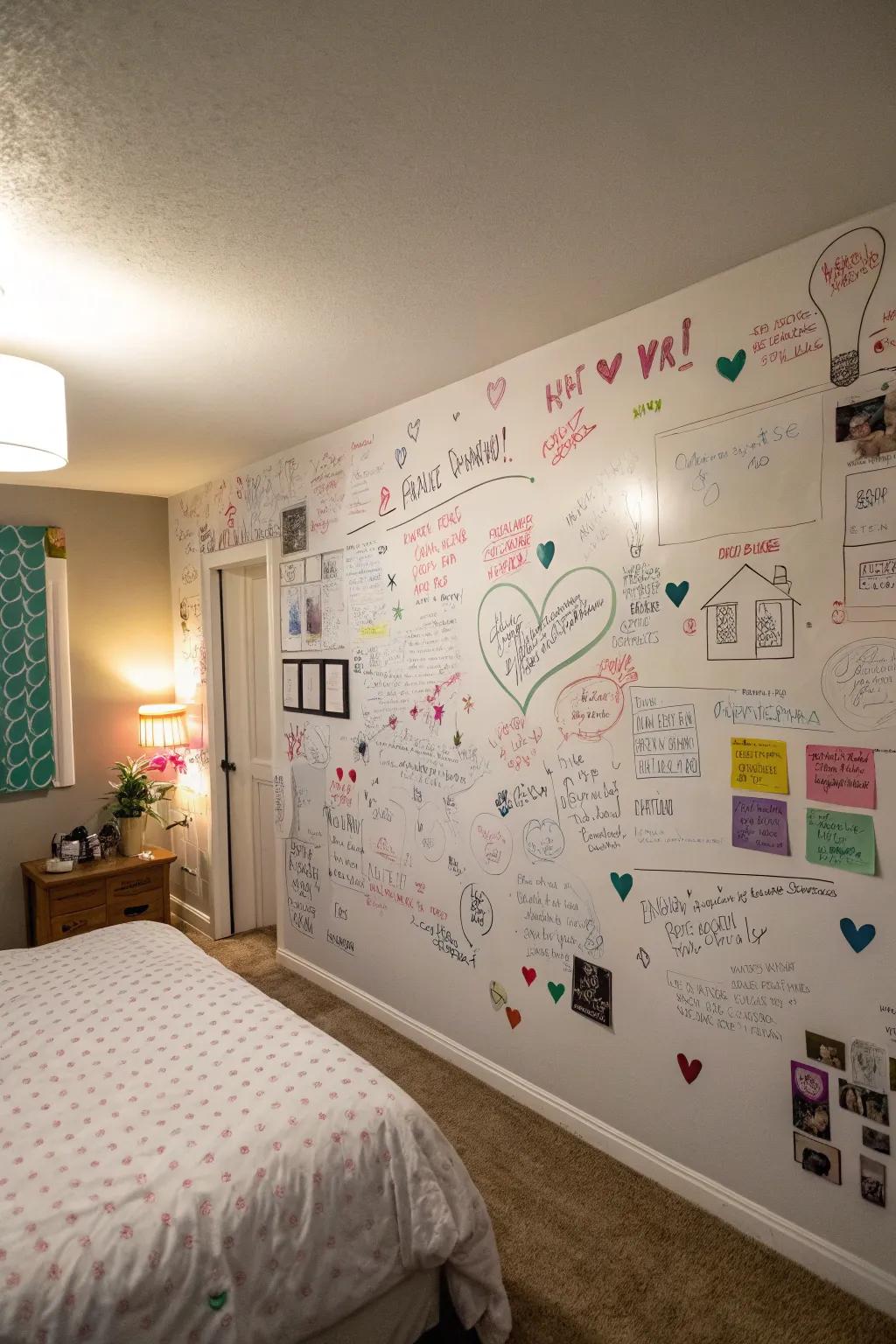 Convert your wall into a giant whiteboard canvas.