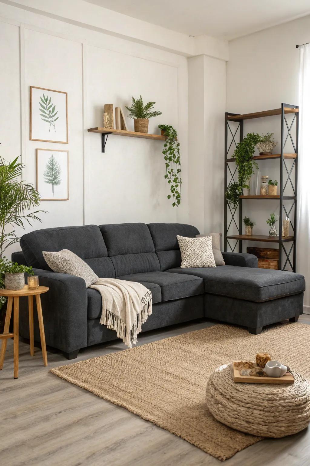 Minimalism emphasizes the elegance of your loveseat.