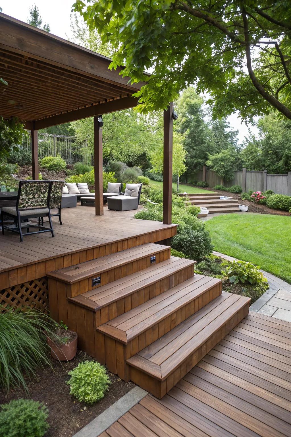Platform steps that offer rest and style chances