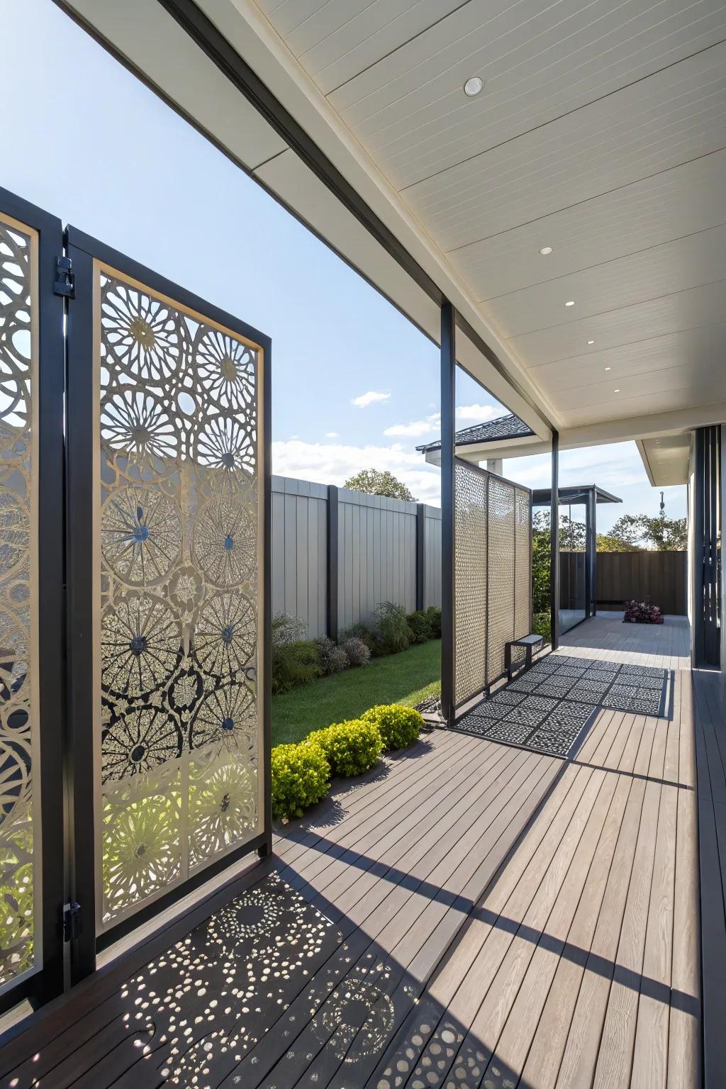 Modernize your deck with laser-etched screens.