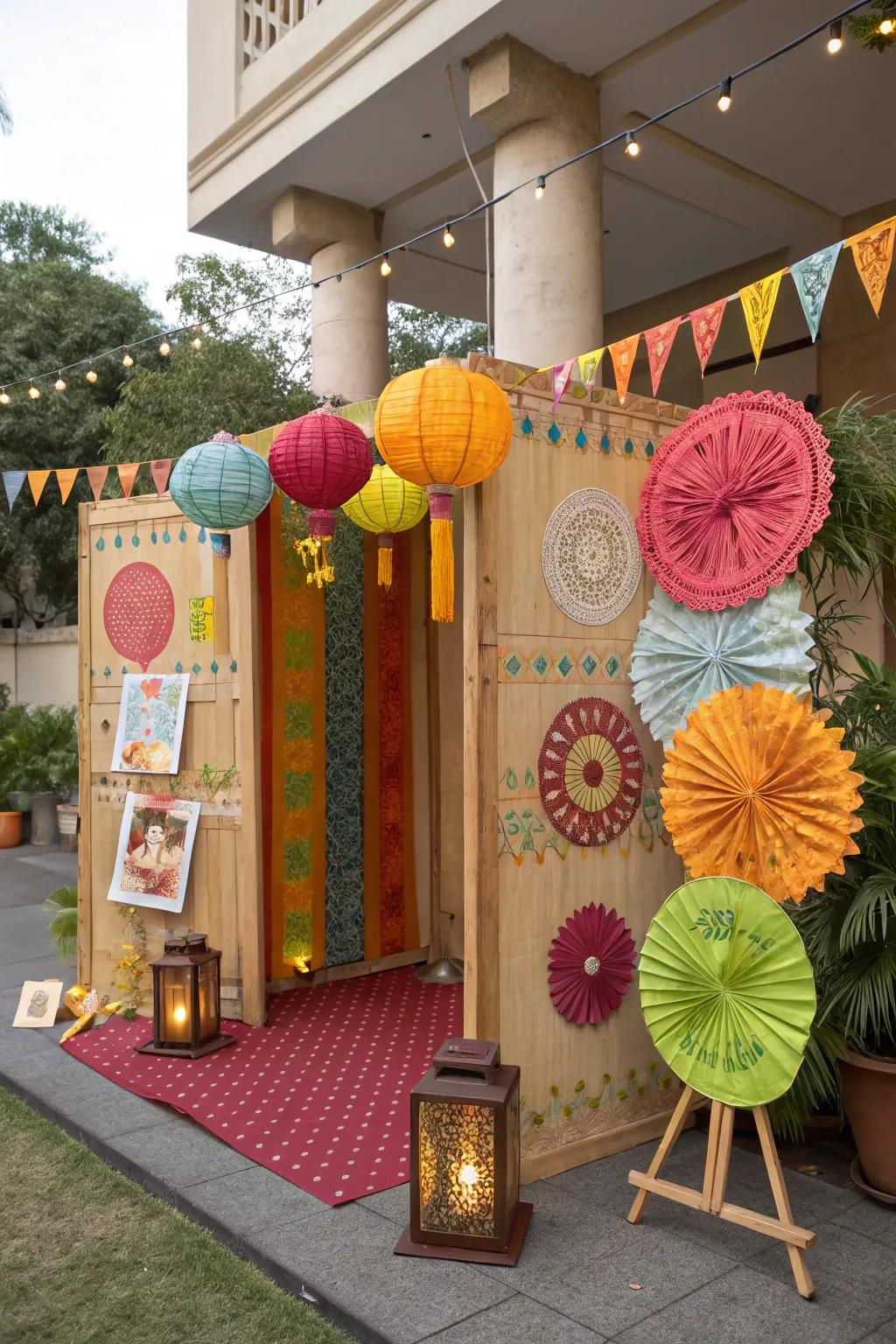 Environmentally friendly paper decorations for a sustainable celebration.