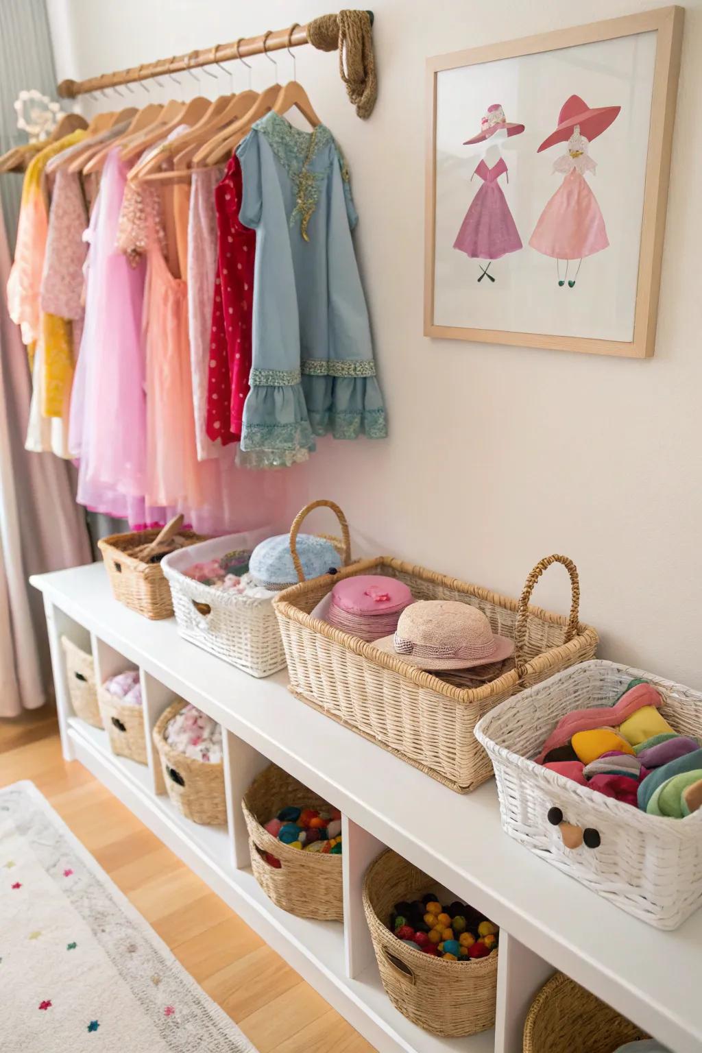It's easier to arrange accessories using arranged containers.
