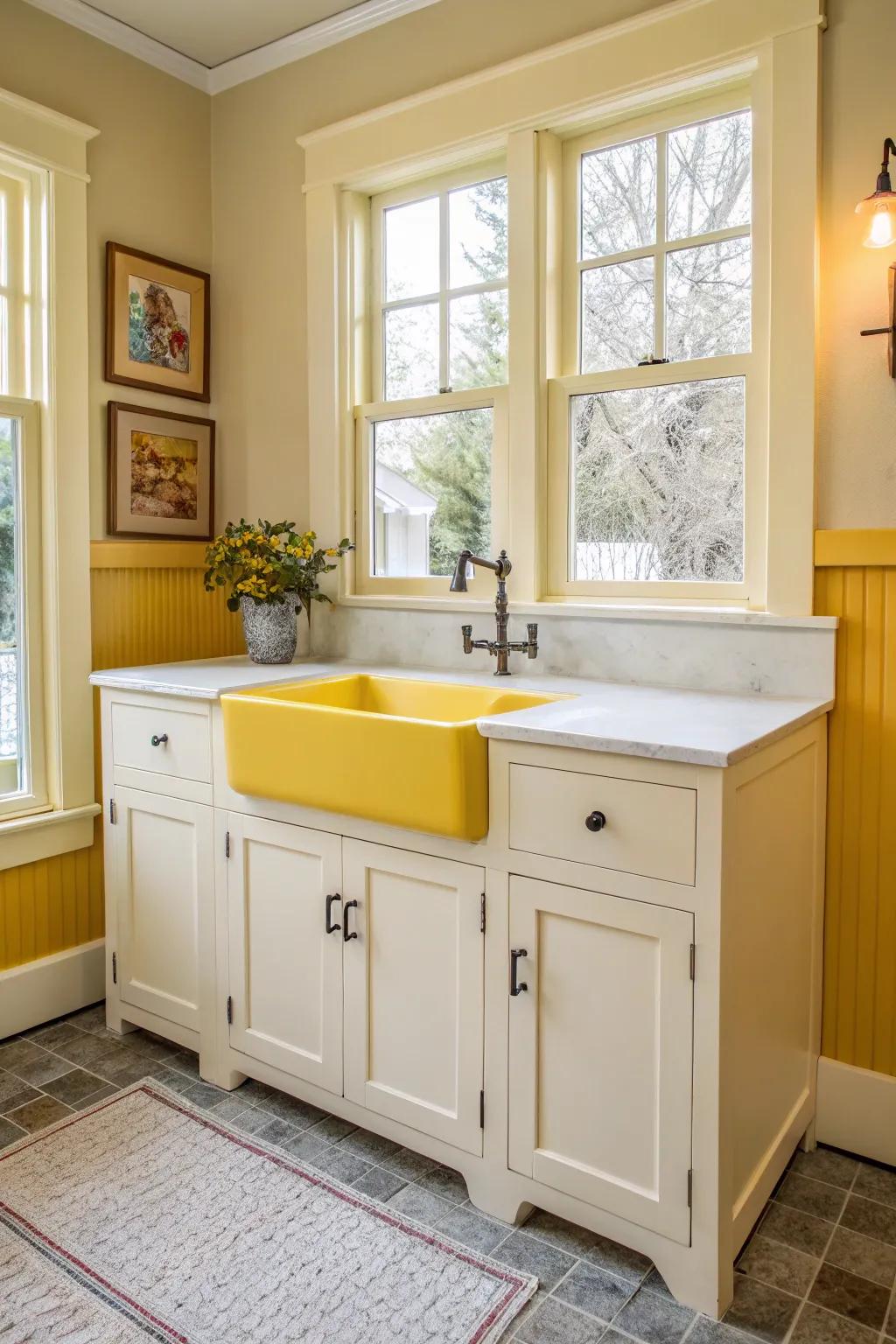 A vibrant interior adds a fun surprise to this reclaimed storage unit.