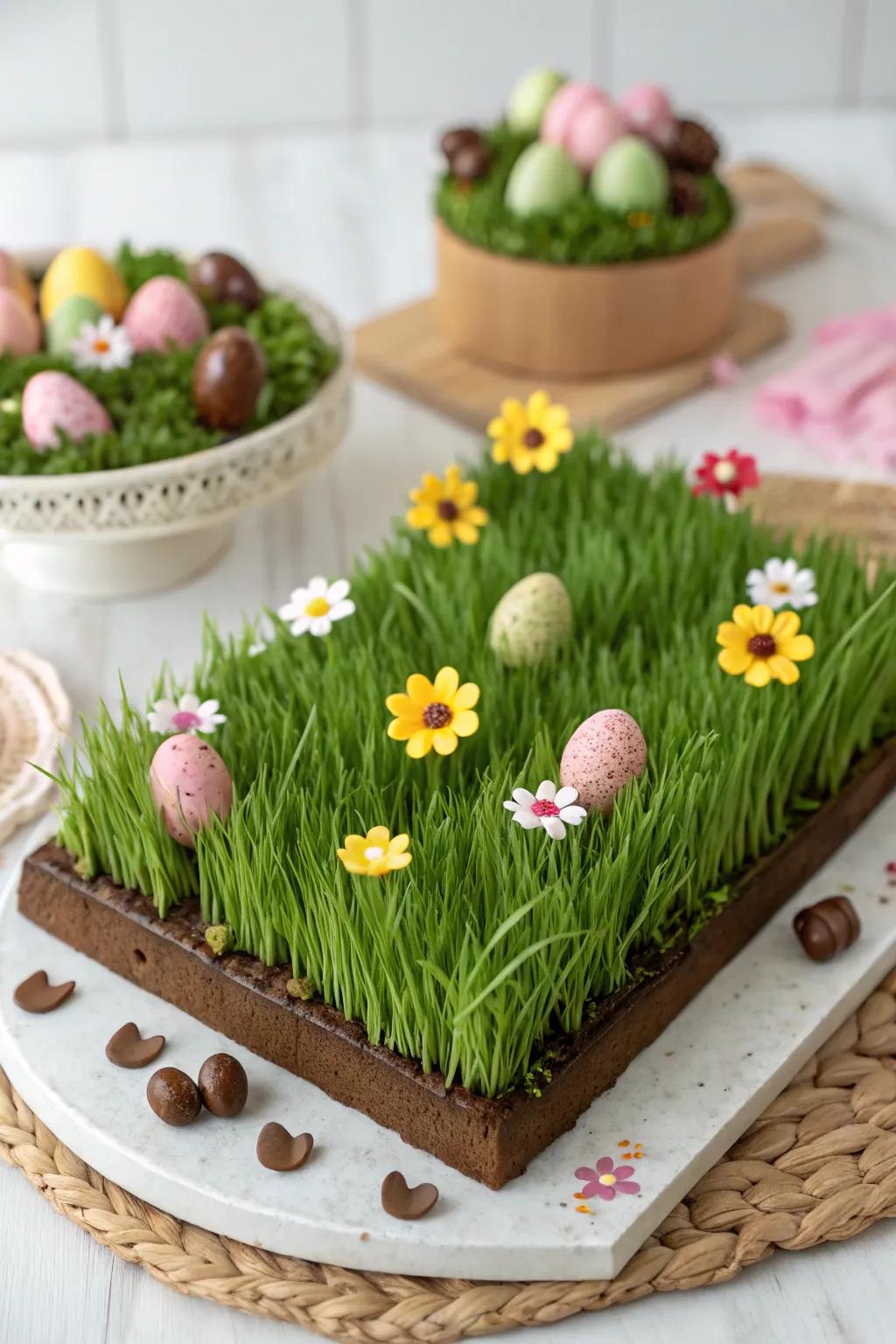 An artistic small-scale garden scene that offers visual delight.