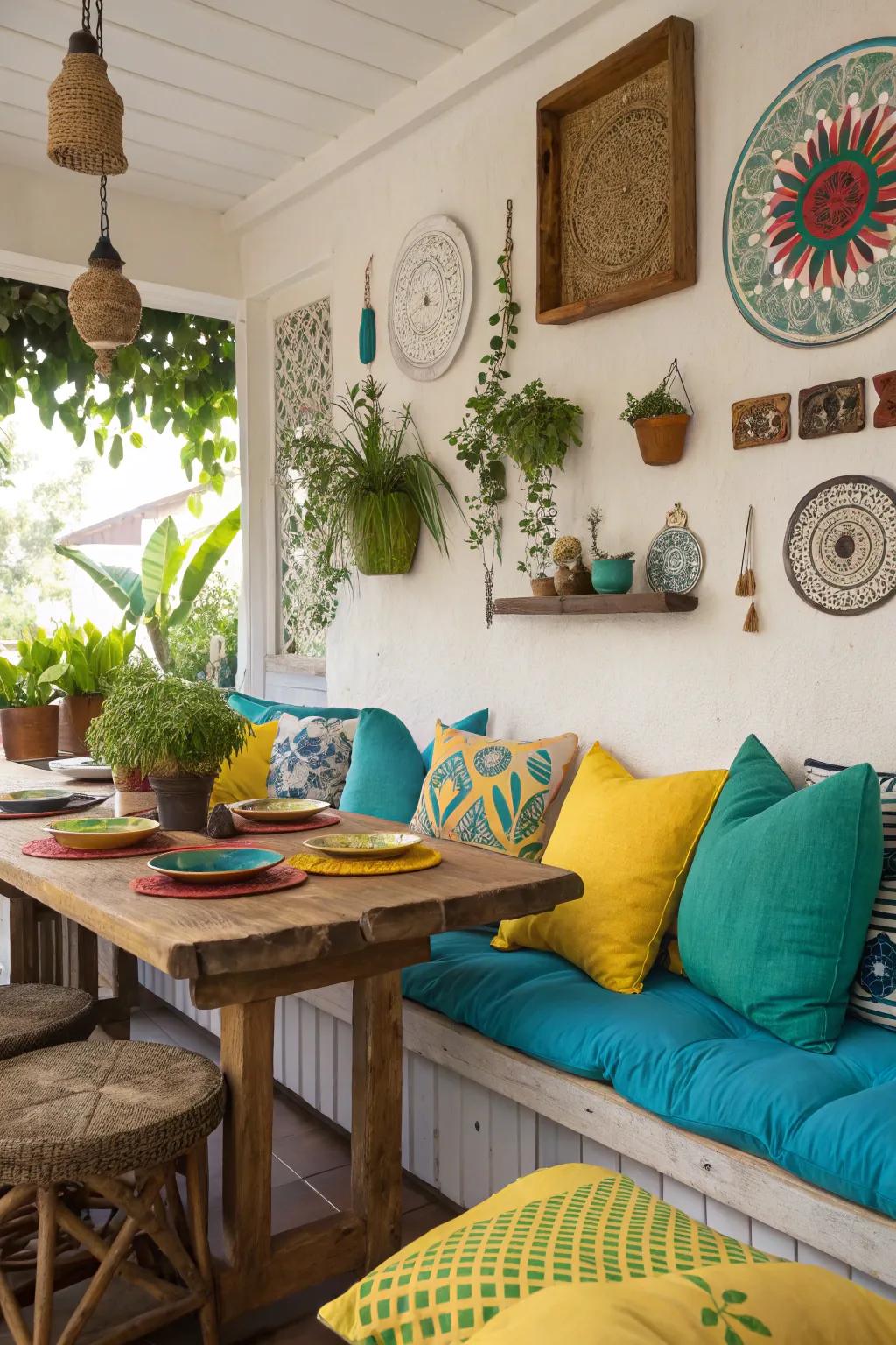 Colorful touches add brightness and energy.