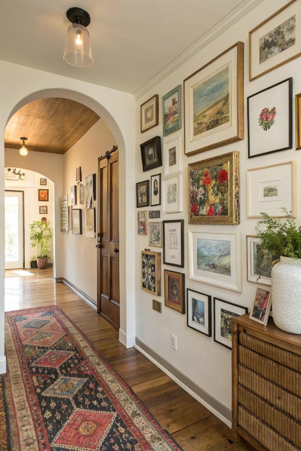 Personalized art galleries add character and visual appeal.