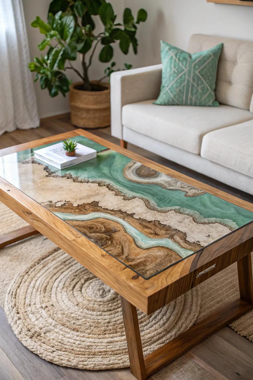 Explore unprecedented altitudes inside residence ornamentation incorporating this sensational topographic epoxy resin coffee table.