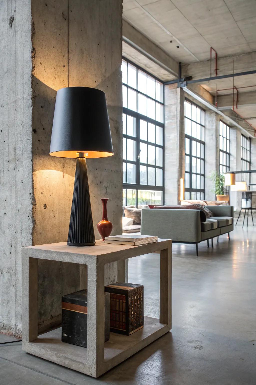 Striking contrasts with contemporary allure.