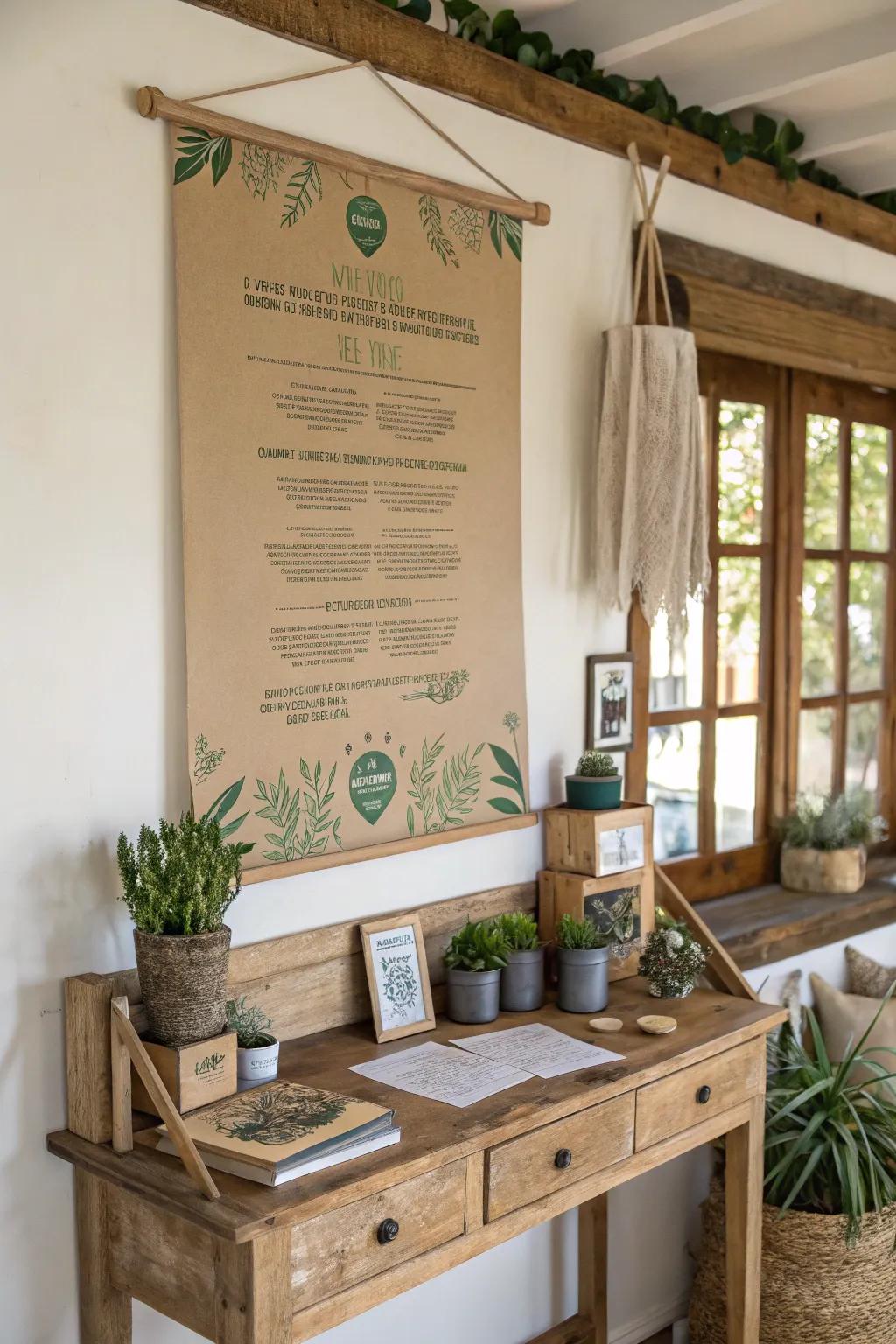 Go green with environmentally-friendly materials for your event adverts! 🌿 #SustainableDesign #EcoConscious