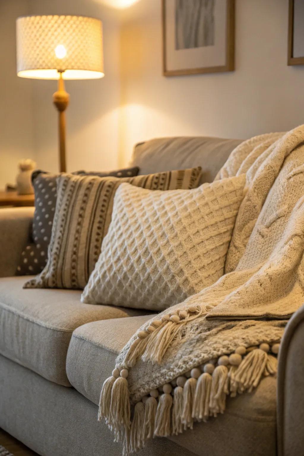 Wool pillows offer warmth and comfort for cooler days.