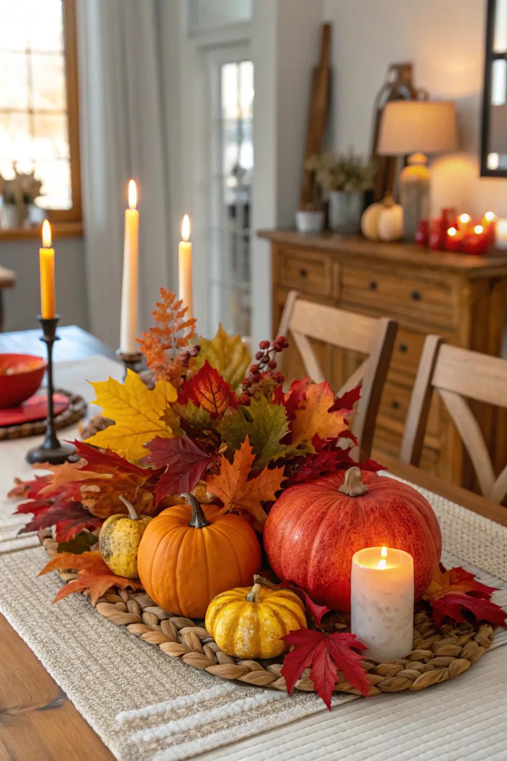 A striking color palette rejuvenates your autumnal table.