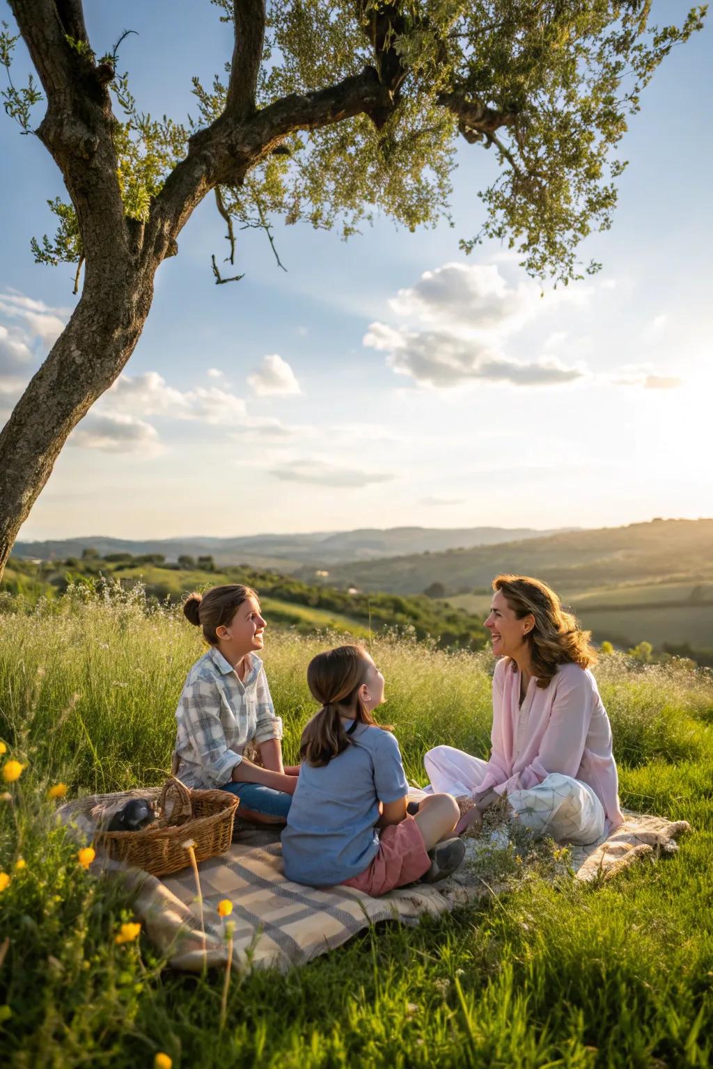 Seize genuine moments through a rural picnic.