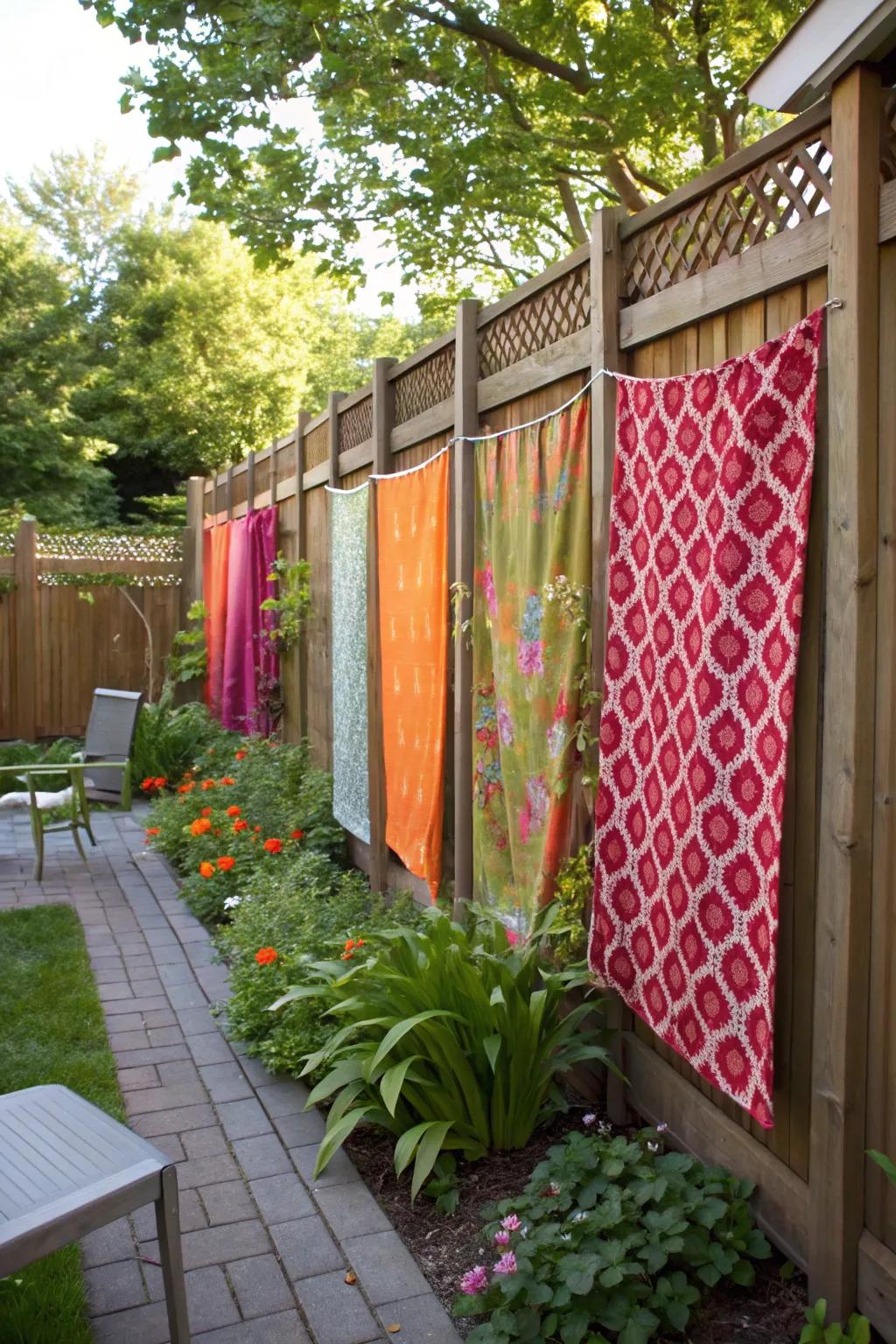 Fabric screens offer color and privacy in one stylish package.