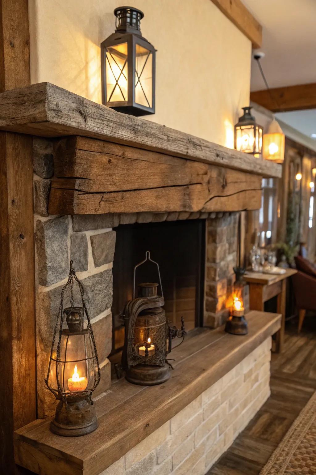 Rustic charm with reclaimed wood.