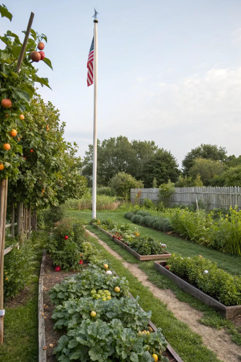 Consumable landscaping extends both loveliness and yield.