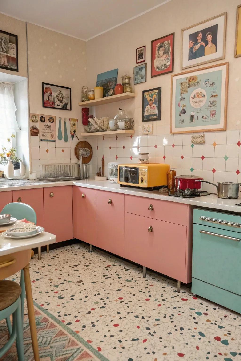 Varied charm with fragment floors.