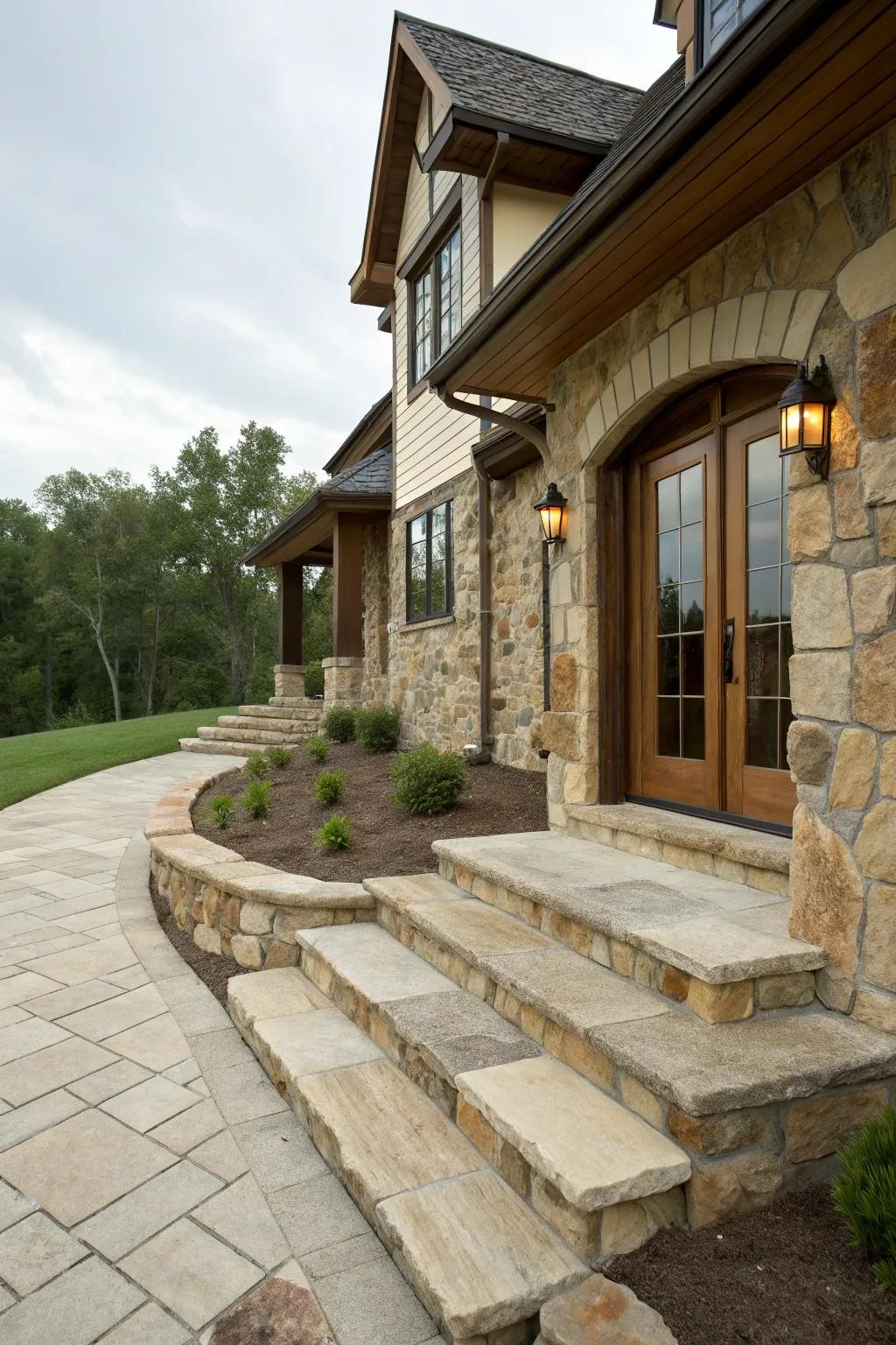 Timeless rock aspects enhancing design.