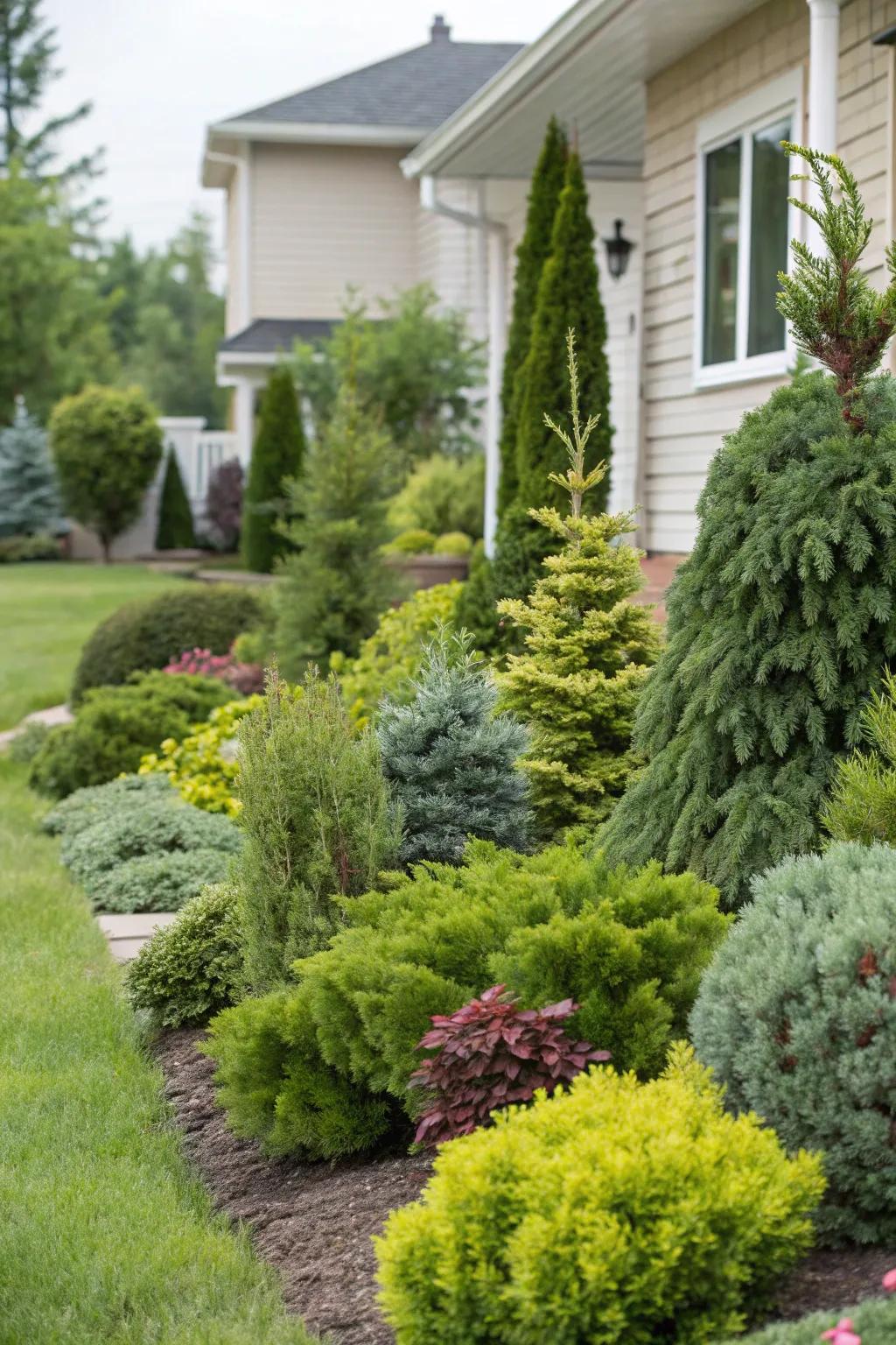 Plants that stay green offer lasting beauty all year.