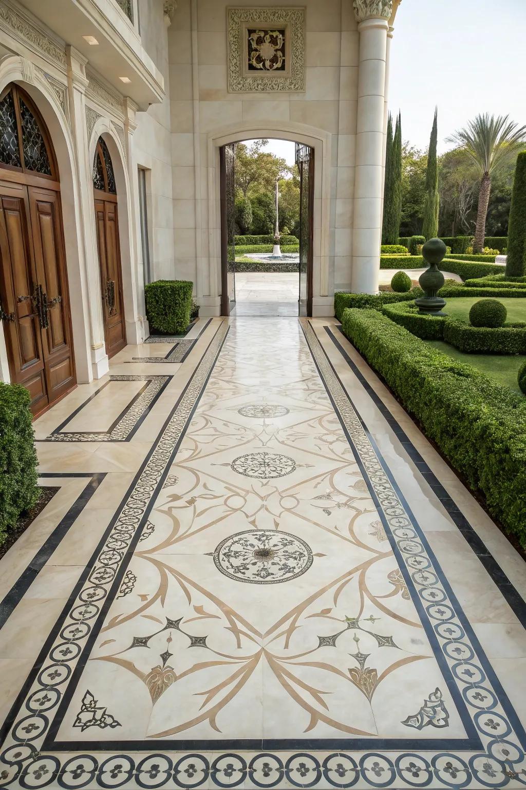 Rock blocks elevate your walkway with elegance and luxury.