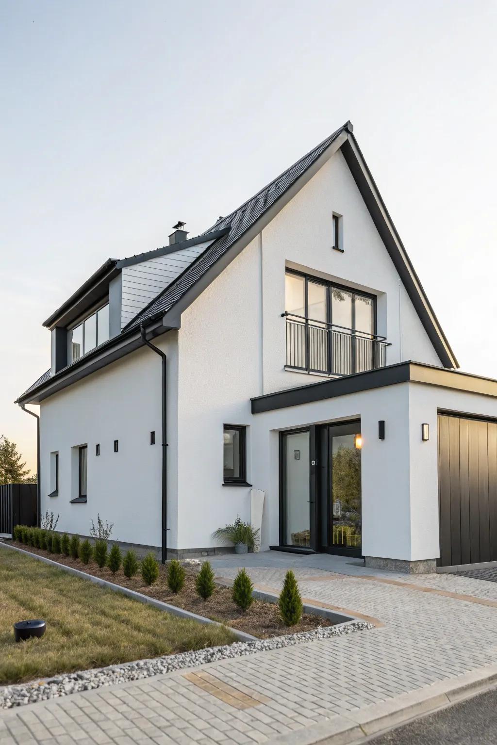 Minimalist gable designs offer streamlined sophistication.