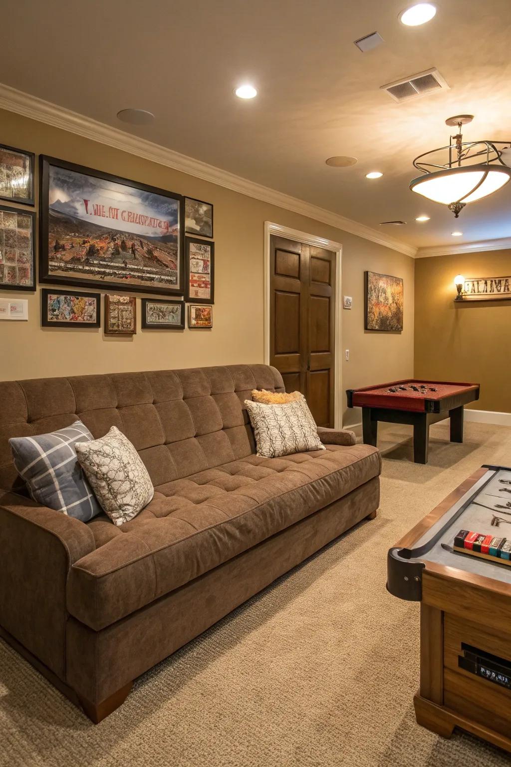 Changeable sleeper sofas provide versatility for lounging and sleeping.