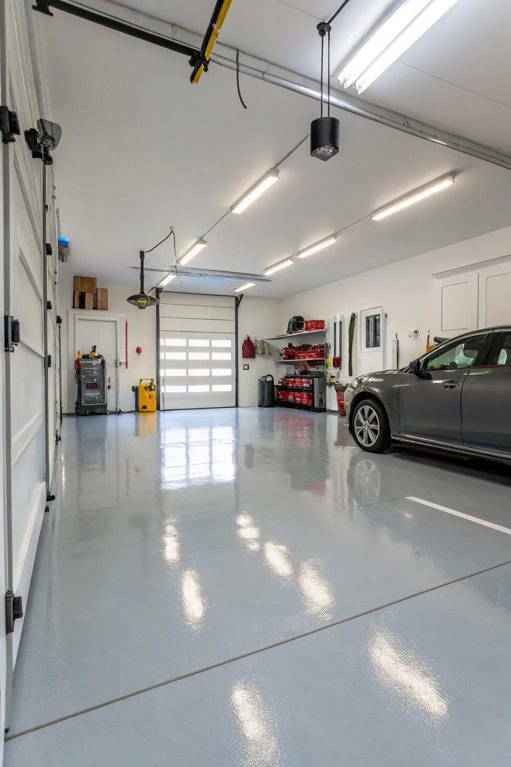 Elevate your garage's look with upgraded flooring.