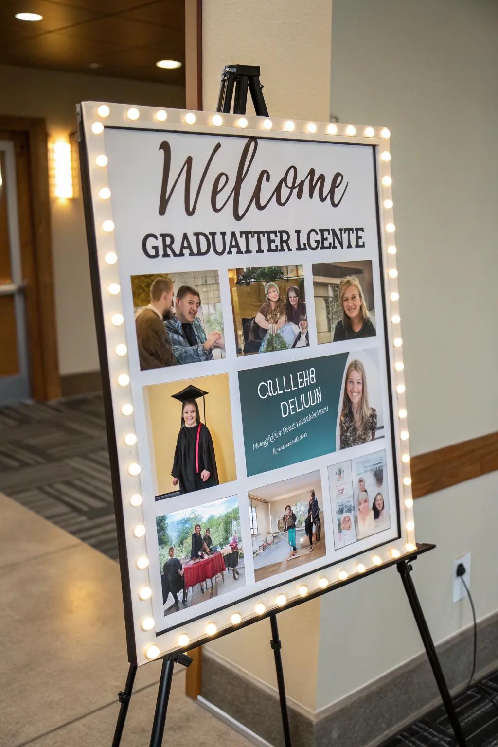 Celebrate memories using a picture mix display.