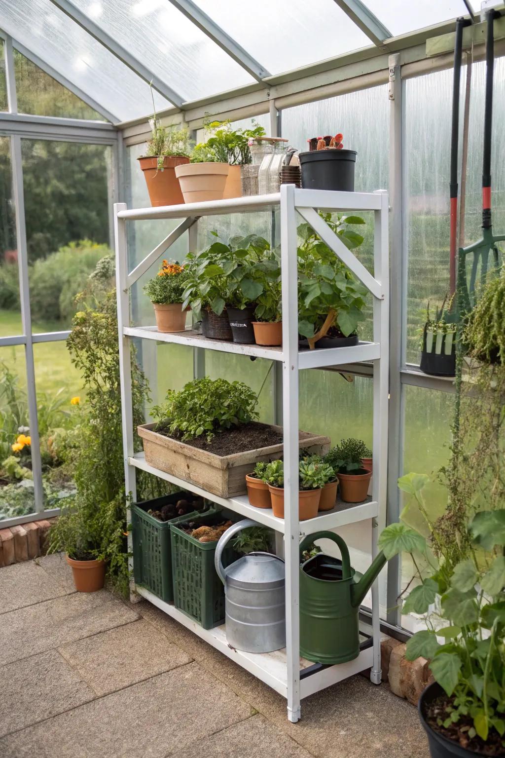 Area-maximizing edge racks optimizing storage.