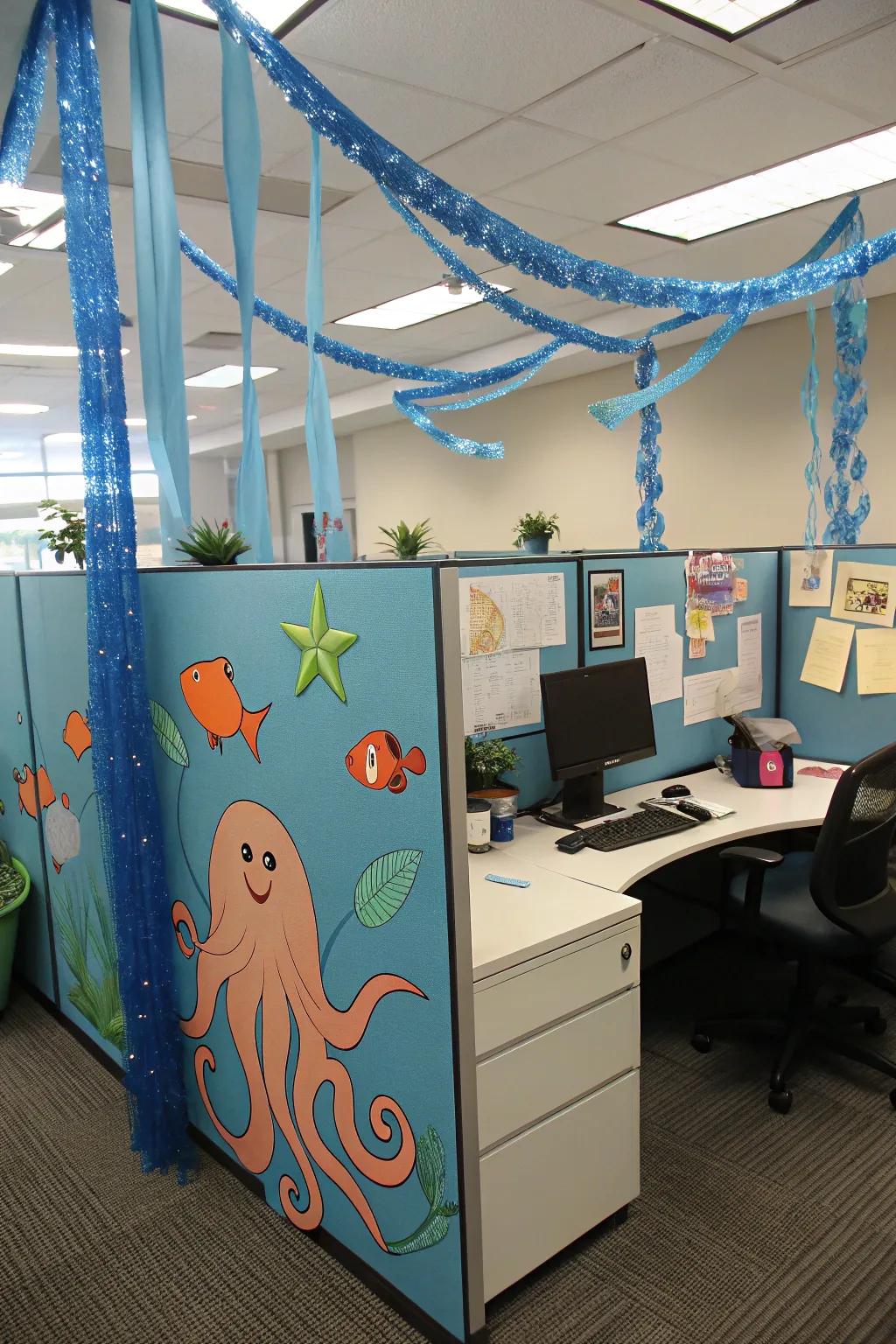 Explore the depths with a subaquatic theme that is refreshingly cool.
