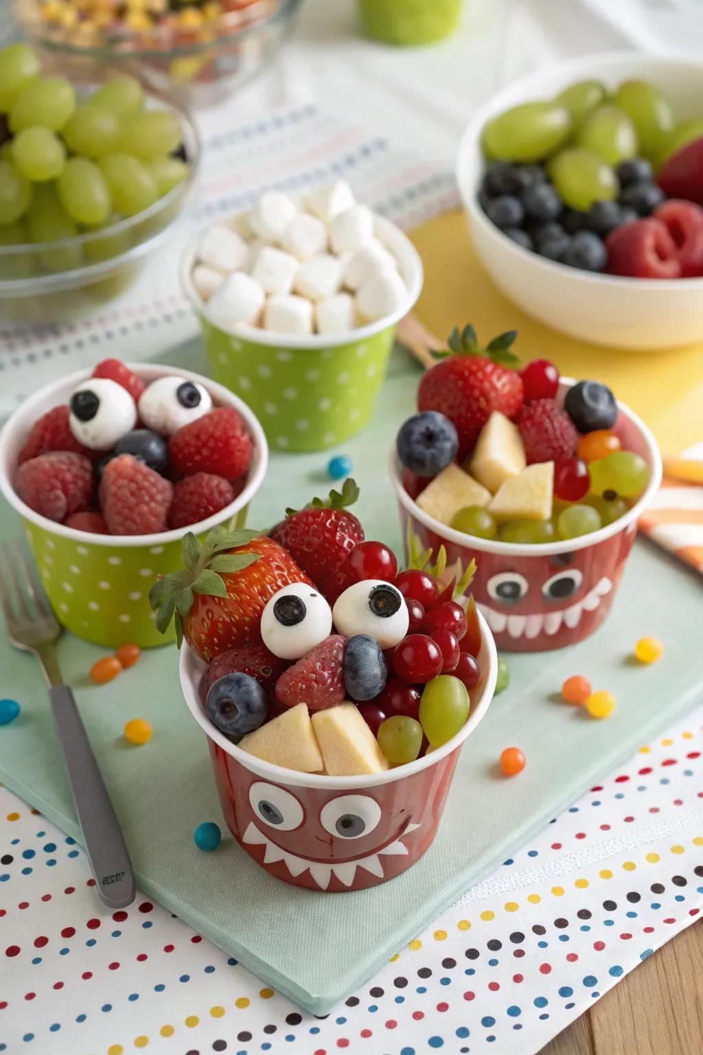 Beast face fruit vessels – frightfully enjoyable.