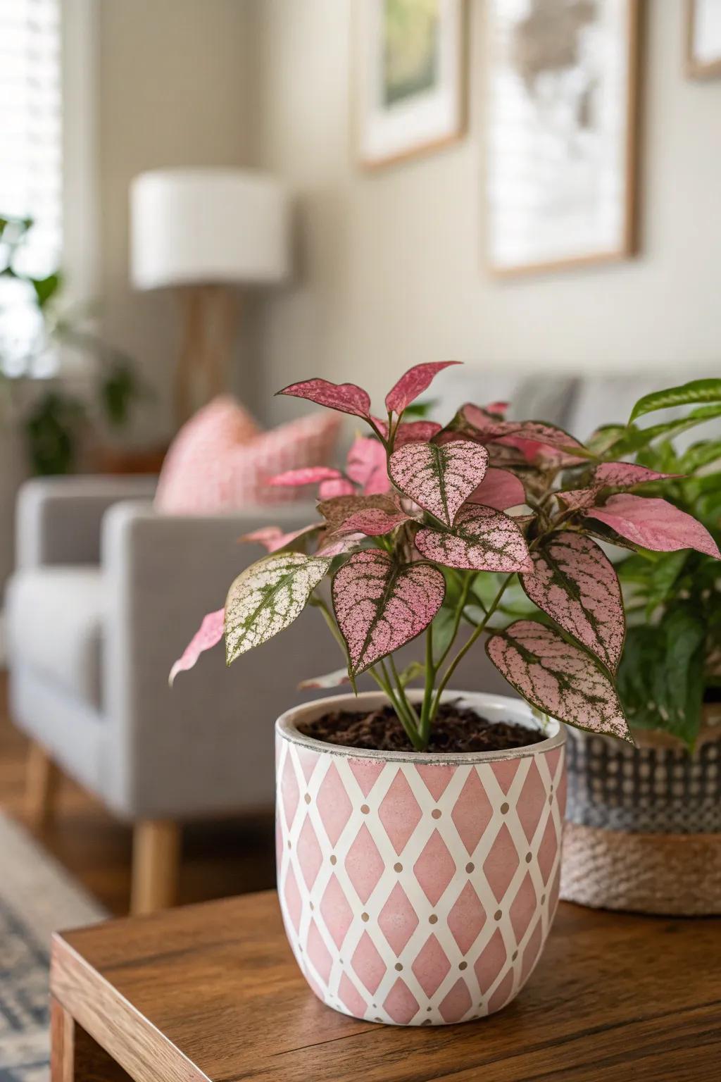 The freckle face plant adds a surprising pop of color.