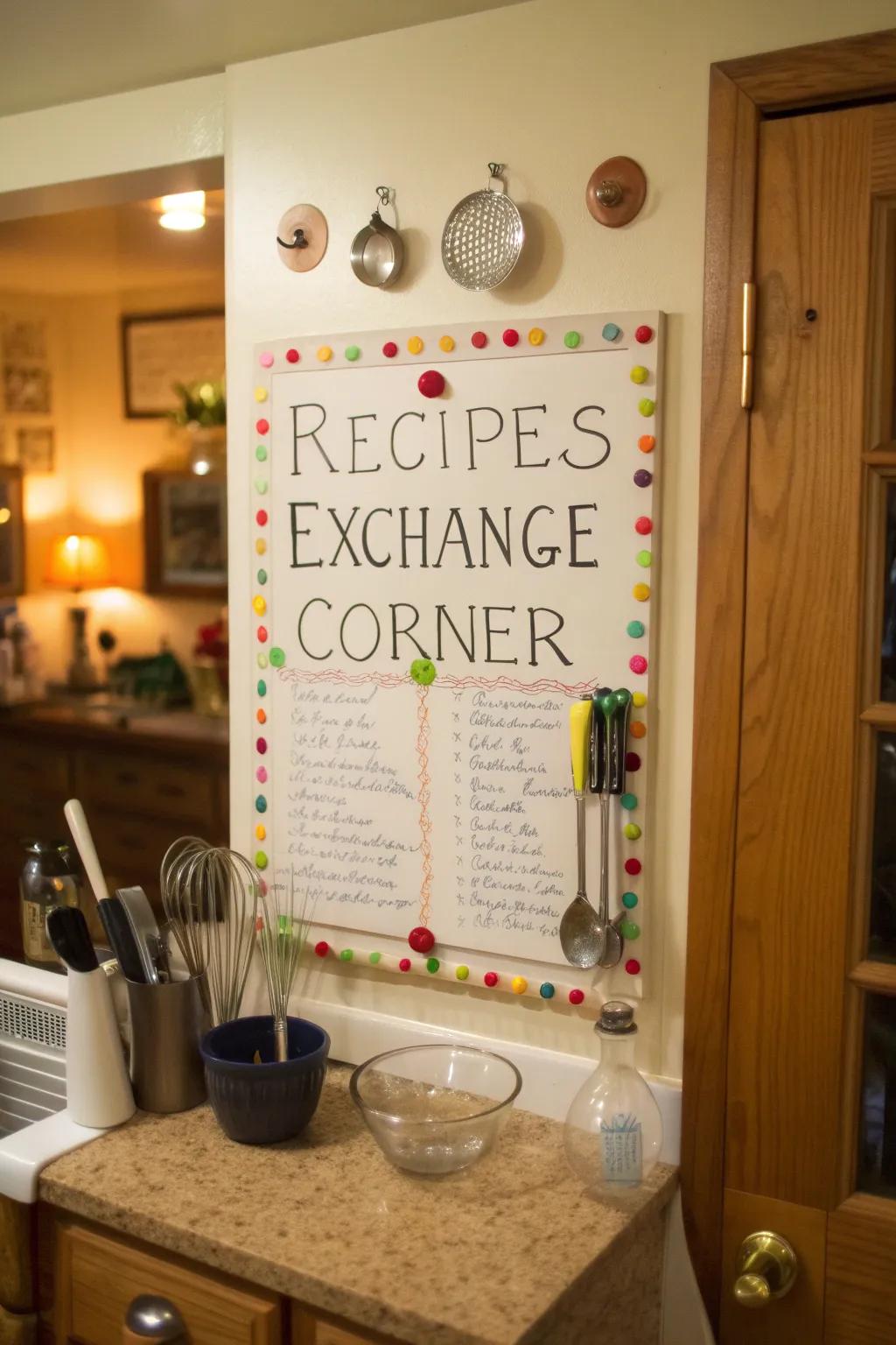Uncover new culinary delights through a recipe interchange spot.