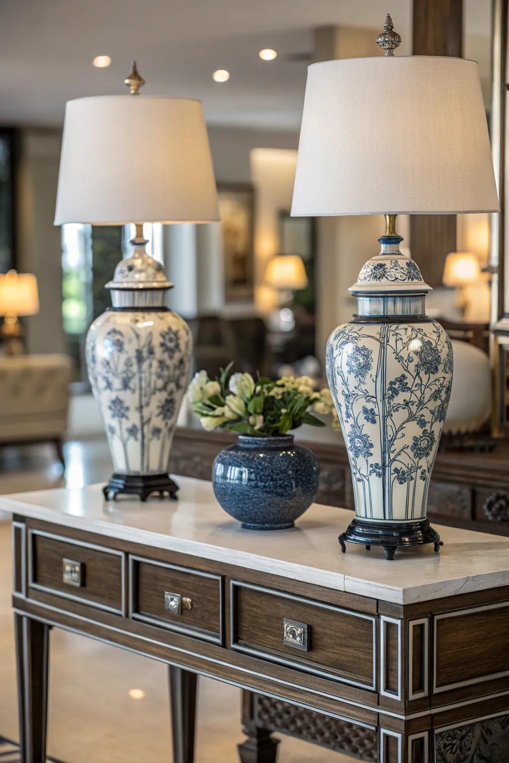 Symmetry imparts a sense of equilibrium and order to the table.