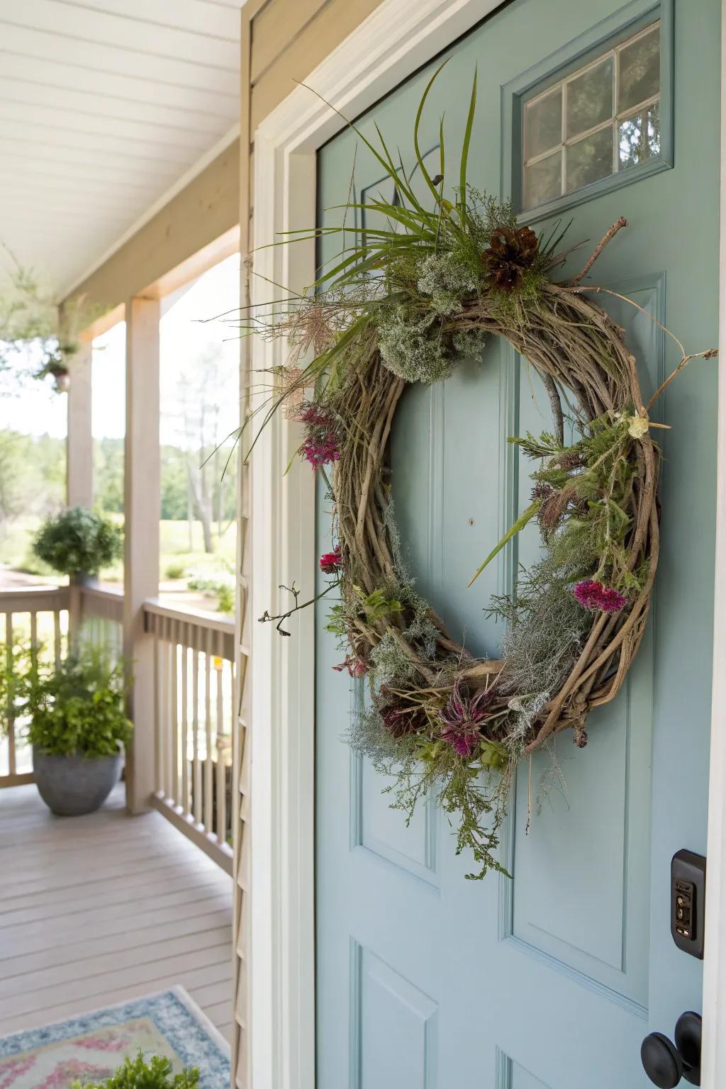 An <strong>air plant</strong> wreath imparting vibrant entrance décor.” loading=”lazy” class=”pimg”>
	</picture><figcaption>An <strong>air plant</strong> wreath imparting vibrant entrance décor.</figcaption></figure>
<p>Construct an <strong>air plant</strong> wreath for a novel spin on conventional door embellishments. It serves as an inviting scene that persists in its vibrancy throughout the year.</p>
<h3>These products might help:</h3>
<ul class=