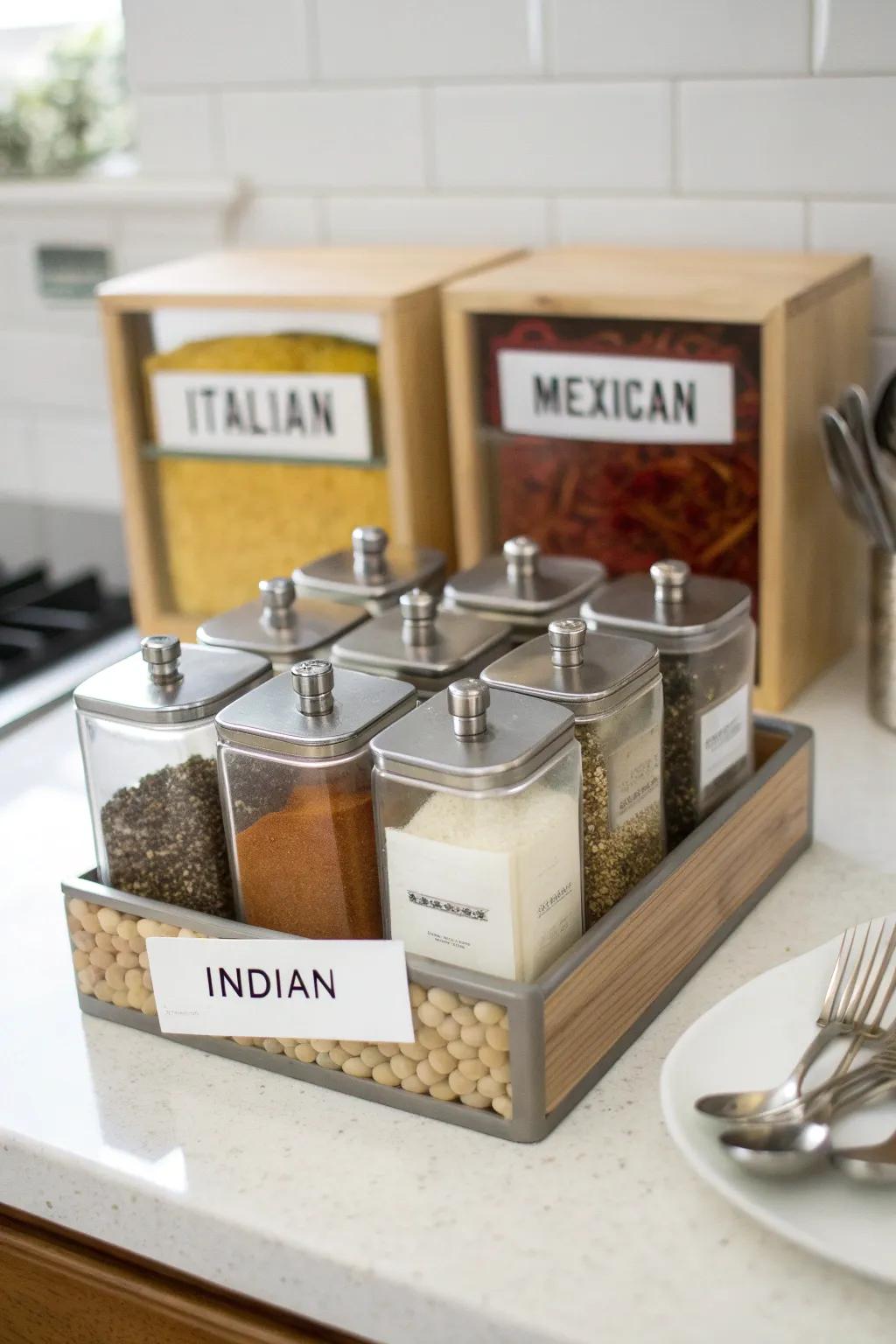 Culinary-specific spice kits streamline your cooking process.