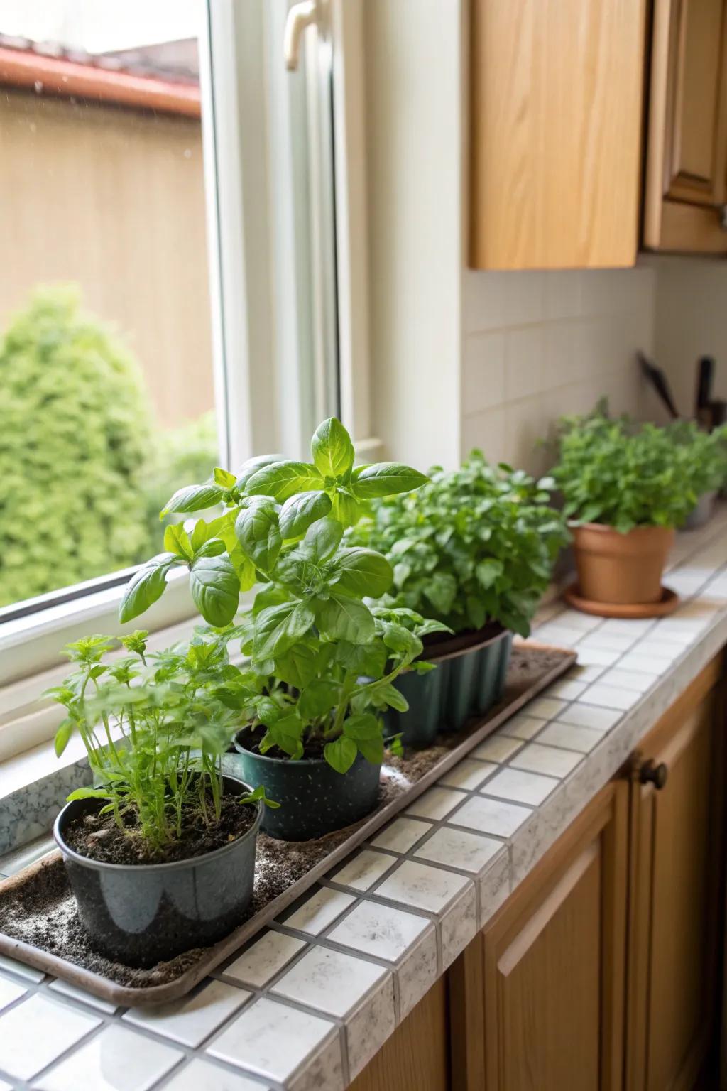 Savor the taste of fresh spices through an indoor spice garden.