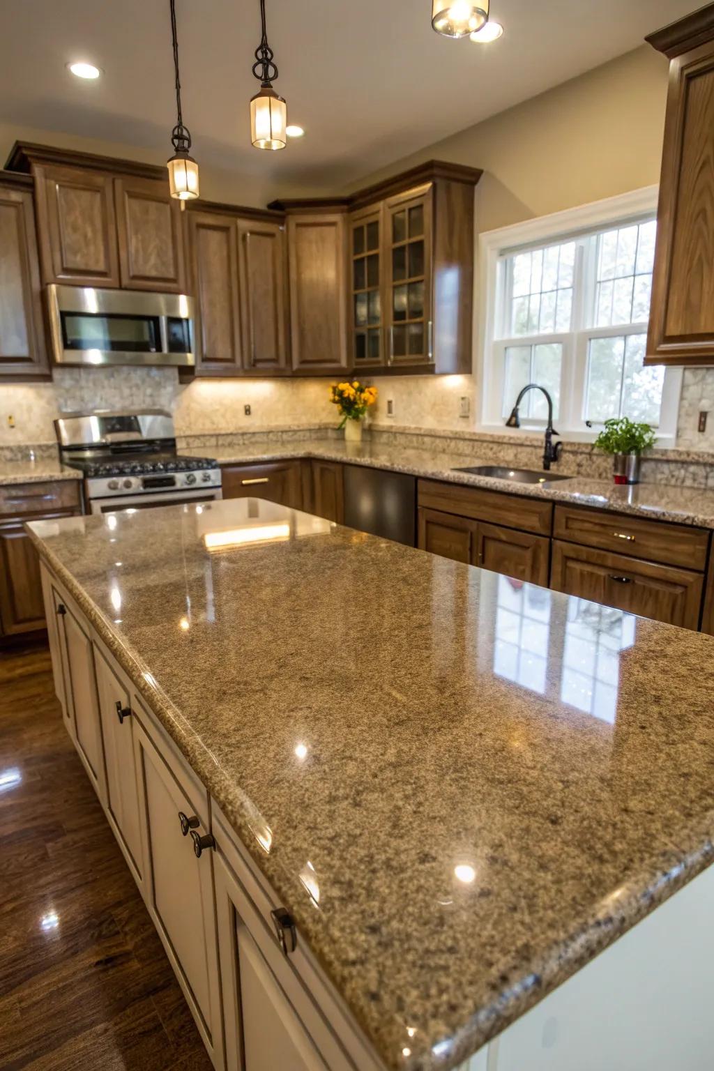 Faux granite paint kits can convert your countertops into opulent surfaces.